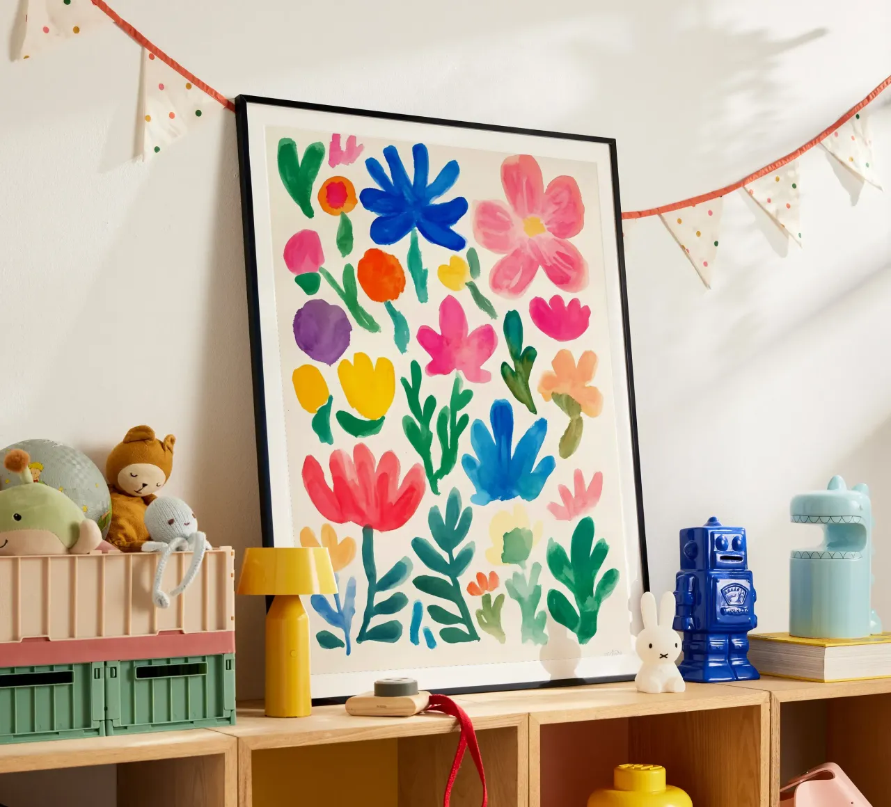 Fiori estivi astratti e colorati carta hahnemühle da IamHomeStudio