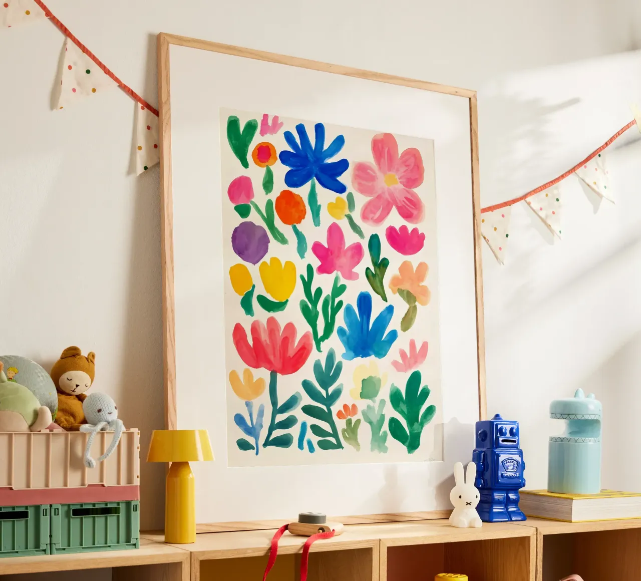 Fiori estivi astratti e colorati carta hahnemühle da IamHomeStudio