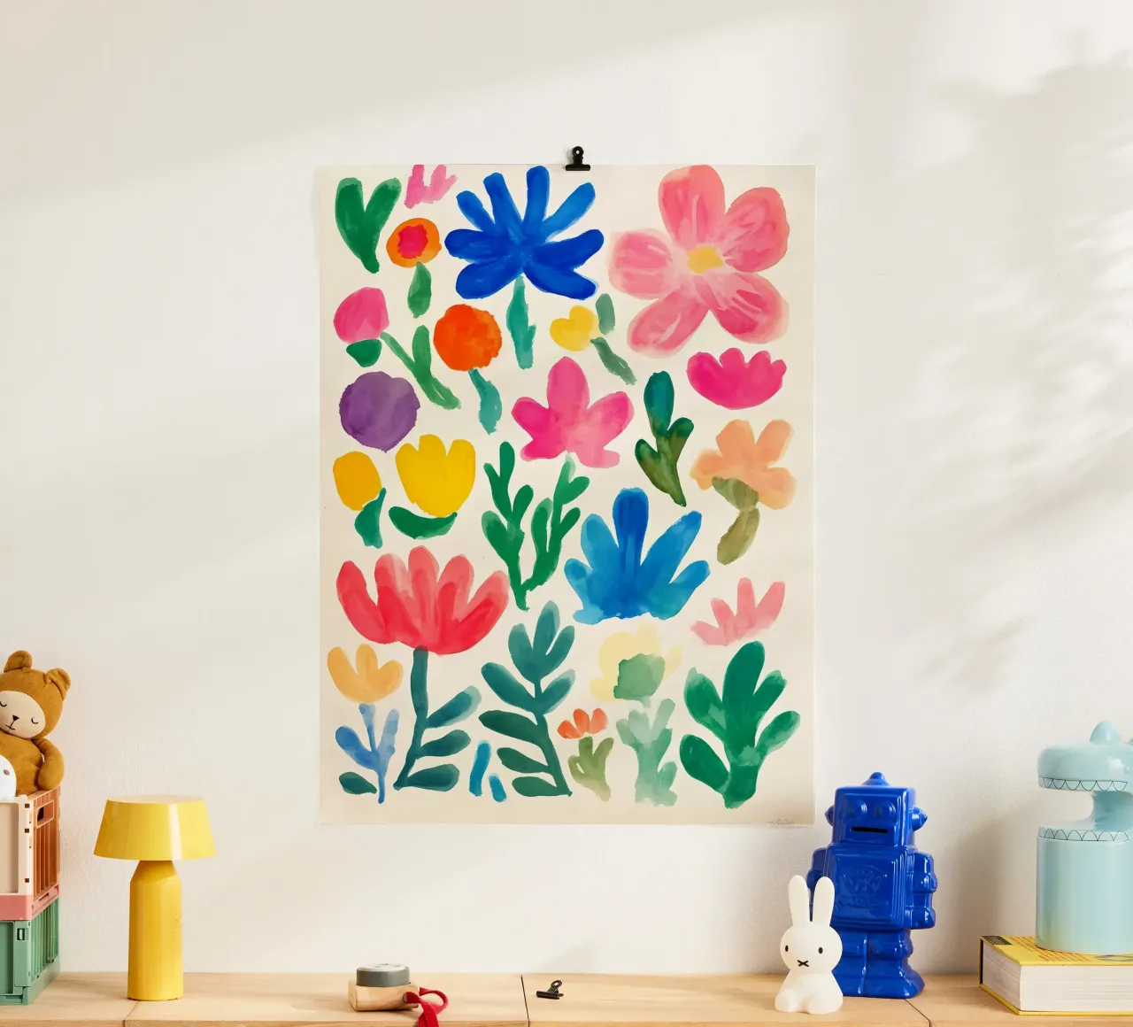 Fiori estivi astratti e colorati carta hahnemühle da IamHomeStudio