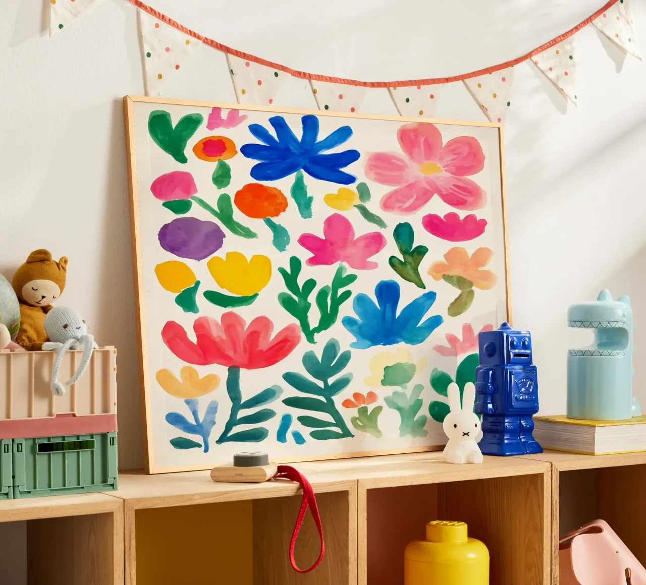 Fiori estivi astratti e colorati carta hahnemühle da IamHomeStudio