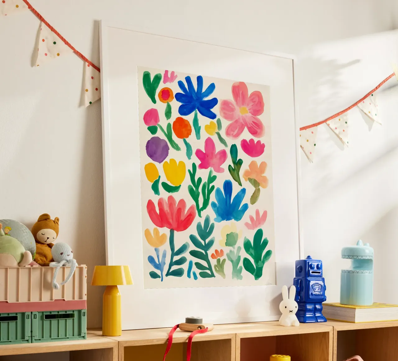 Fiori estivi astratti e colorati carta hahnemühle da IamHomeStudio