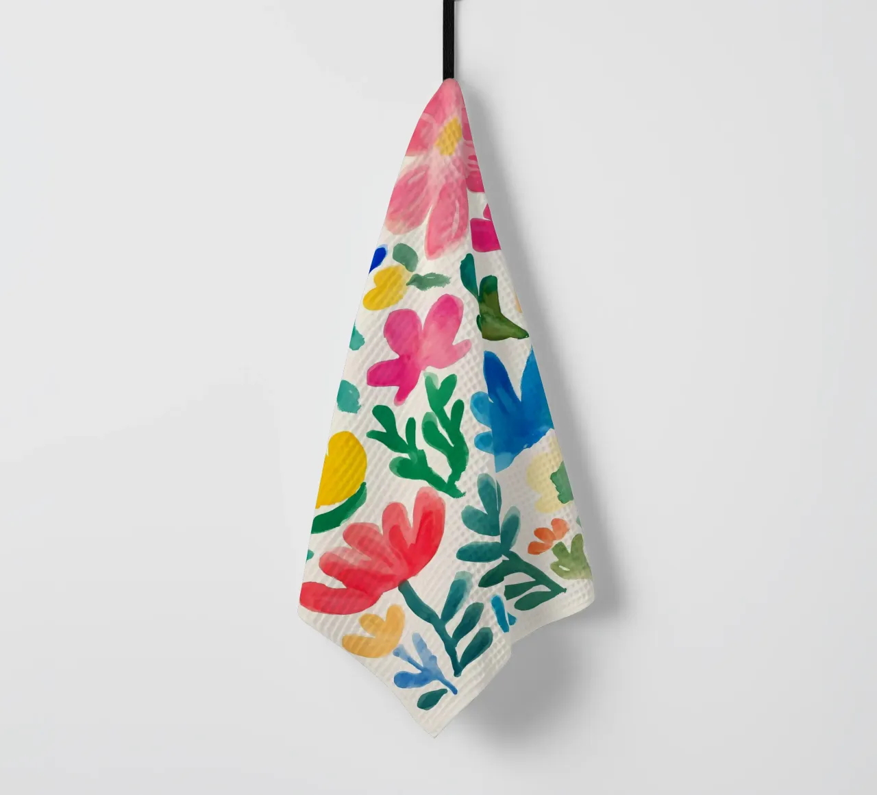 Fiori estivi astratti e colorati canovaccio da cucina da IamHomeStudio