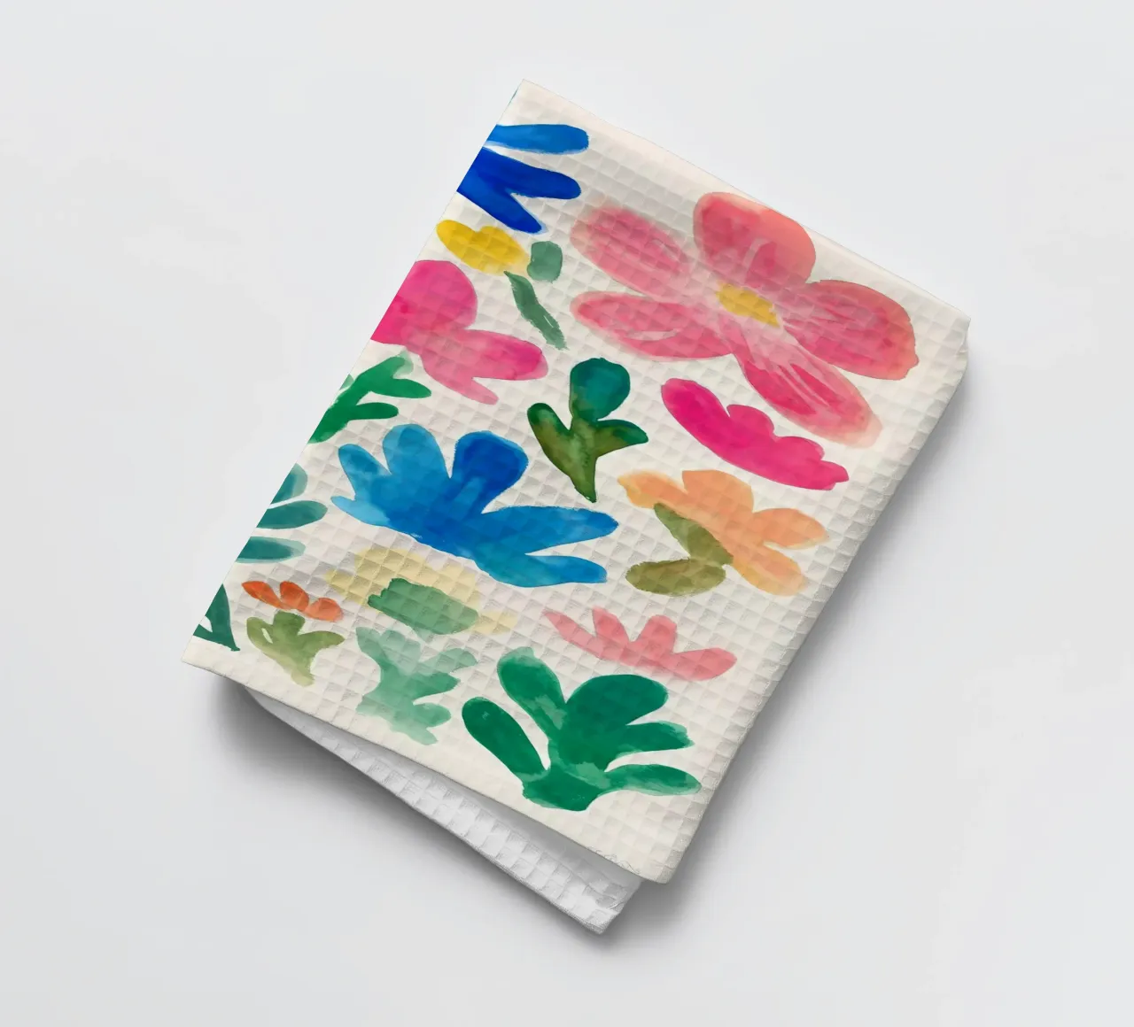 Fiori estivi astratti e colorati canovaccio da cucina da IamHomeStudio