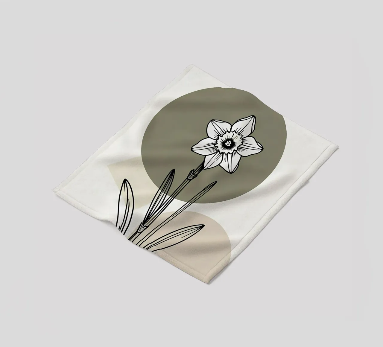 Minimalist line art of a single daffodil flower coperta in pile da Bloom And Brush