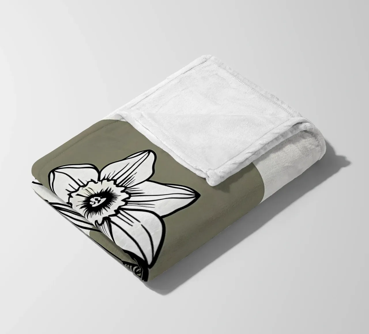 Minimalist line art of a single daffodil flower coperta in pile da Bloom And Brush
