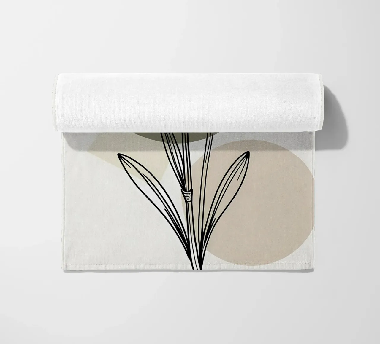 Minimalist line art of a single daffodil flower telo mare da Bloom And Brush
