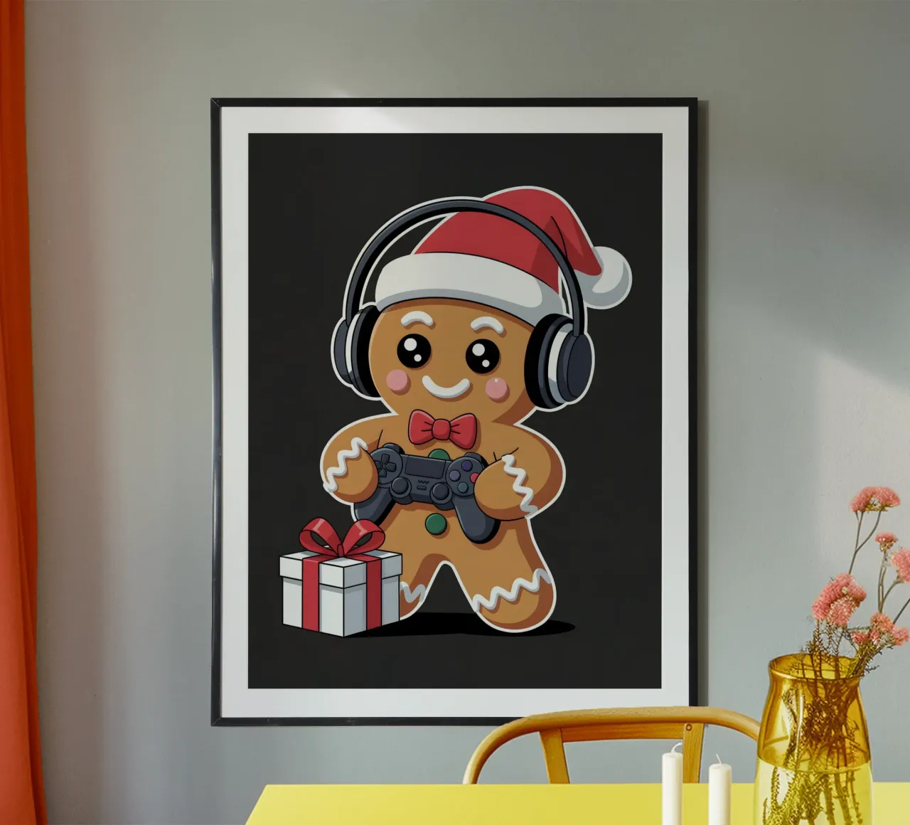 Giocatore di pan di zenzero di Natale carta hahnemühle da Stellar Creative