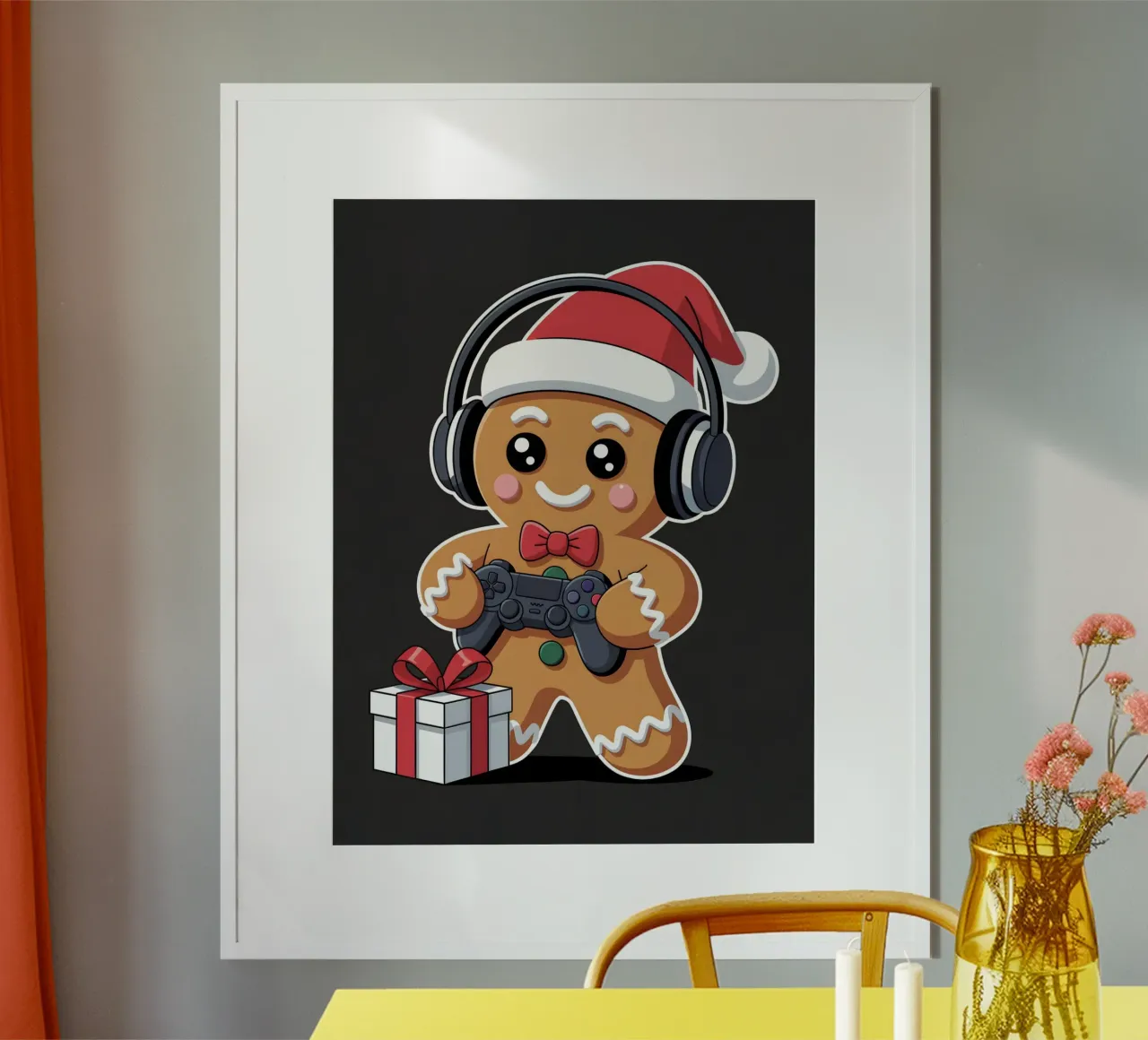 Giocatore di pan di zenzero di Natale carta hahnemühle da Stellar Creative