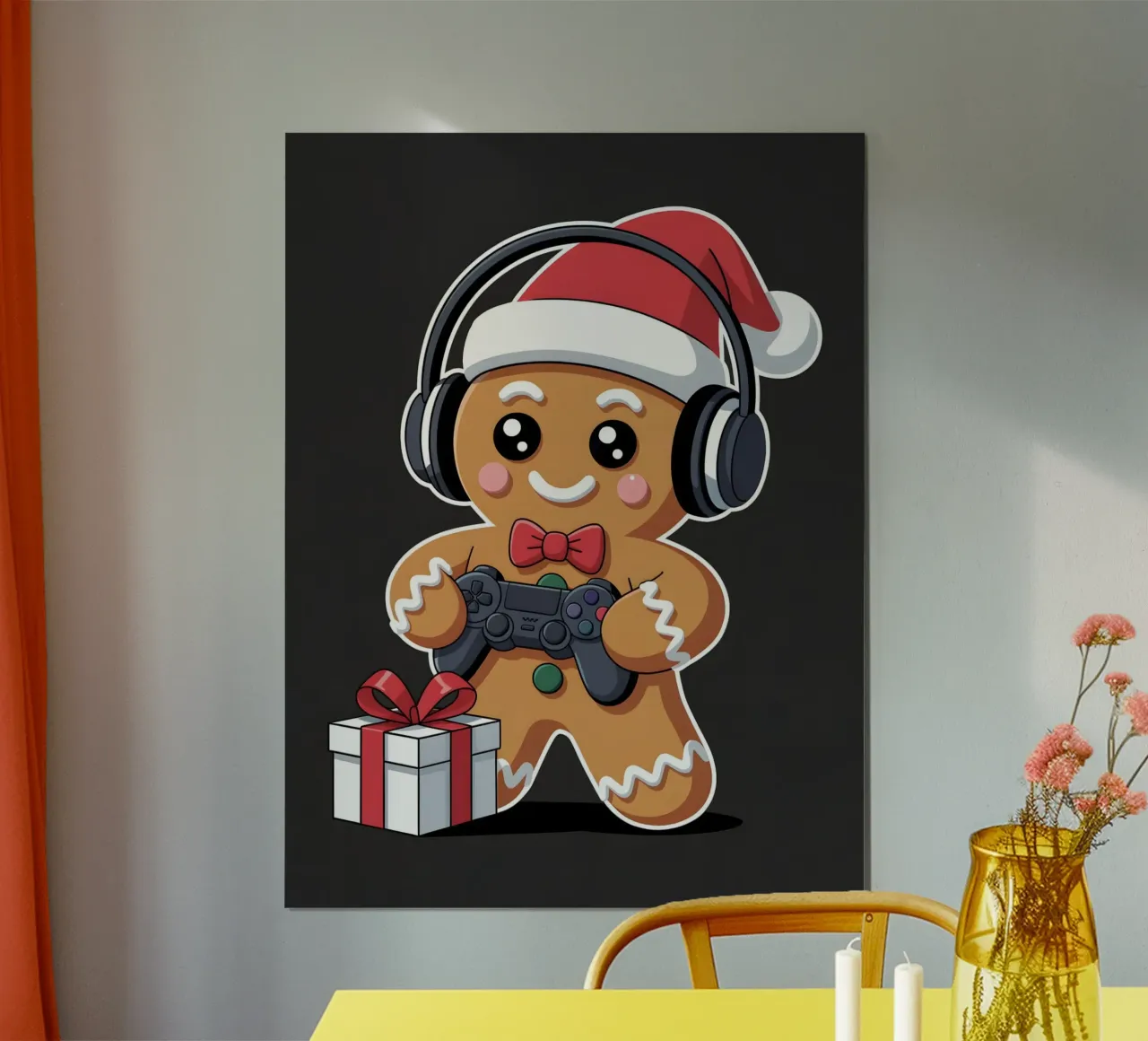 Giocatore di pan di zenzero di Natale carta hahnemühle da Stellar Creative