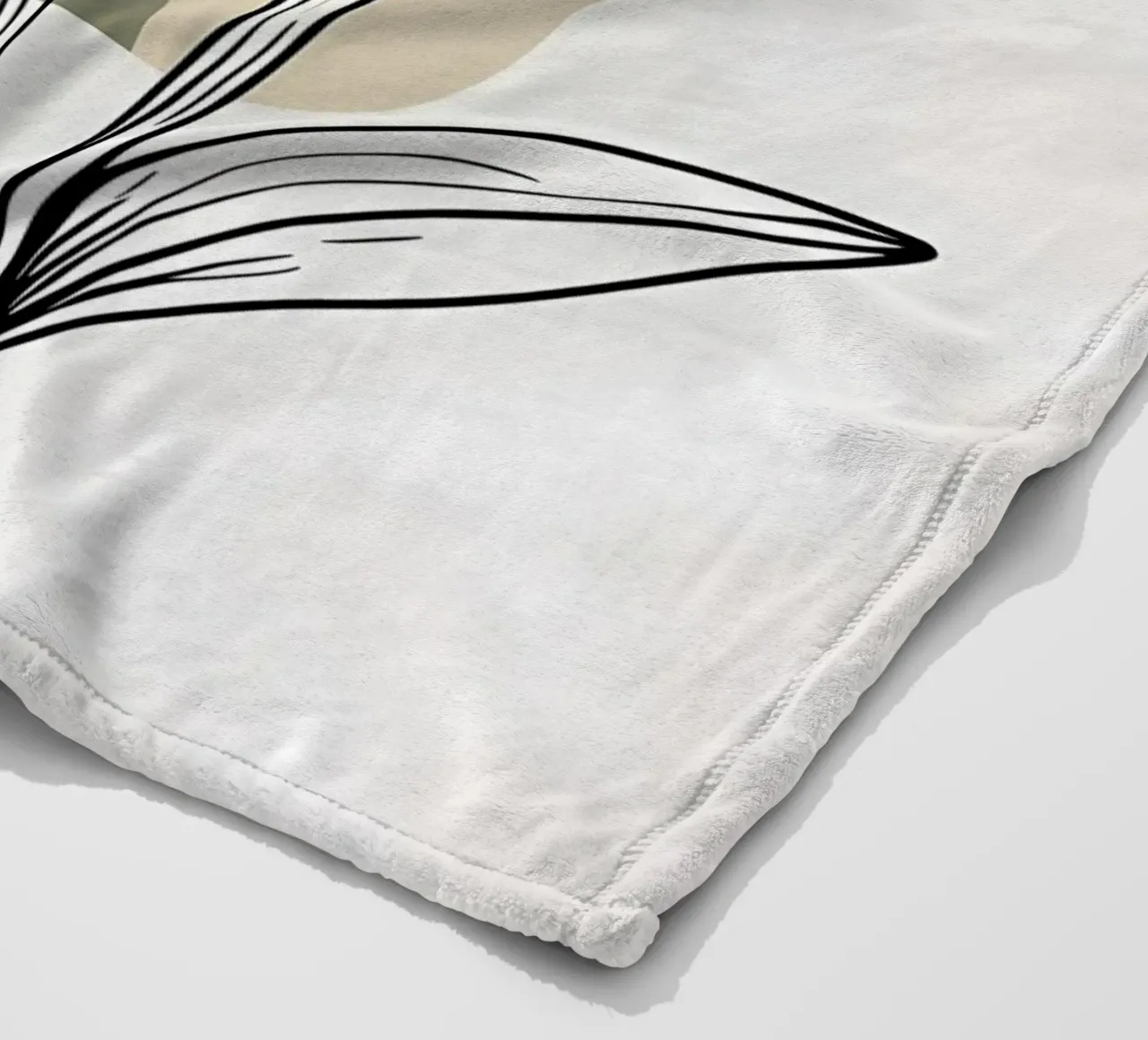 Line art minimalista di un singolo fiore di narciso coperta in pile da Bloom And Brush