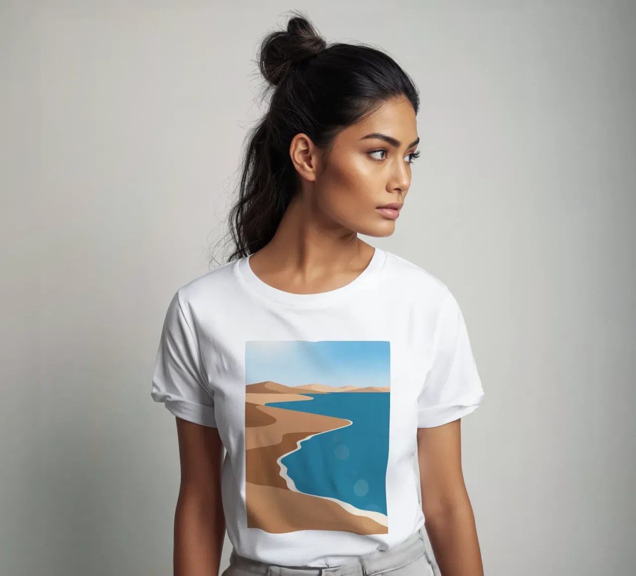 Spiaggia di sabbia t-shirt da knowledge