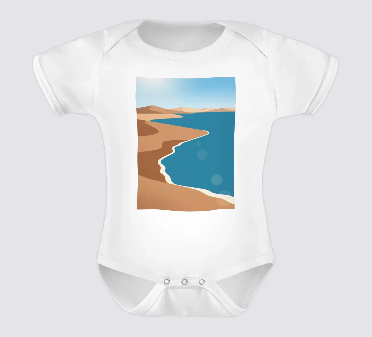 Spiaggia di sabbia body neonato maniche corte da knowledge