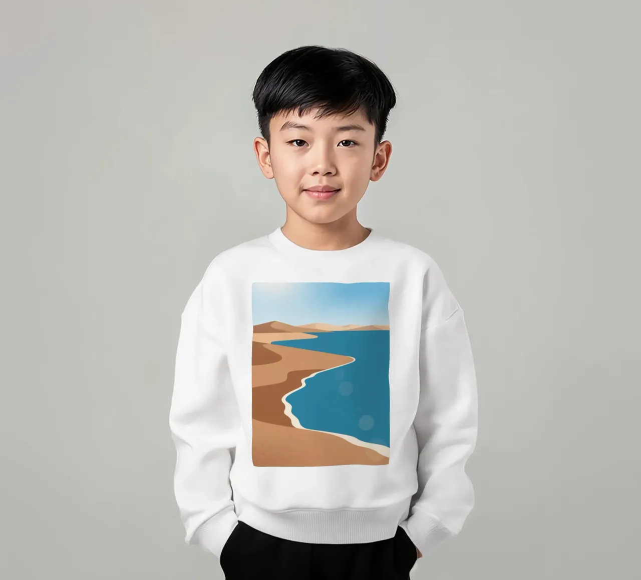 Spiaggia di sabbia felpa bambino da knowledge