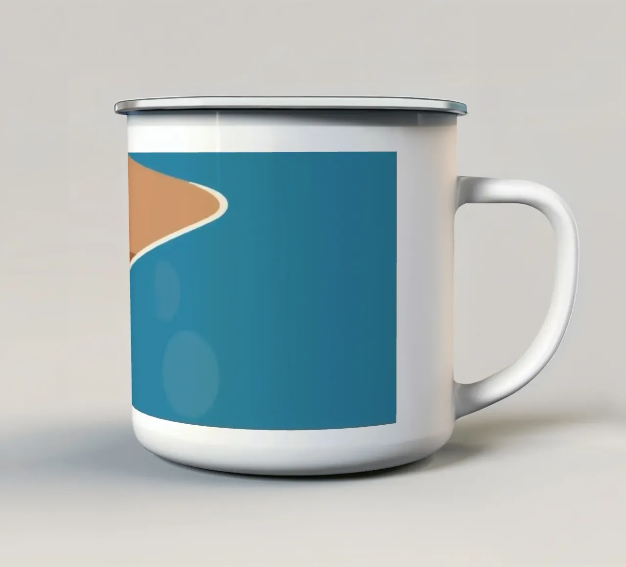 Spiaggia di sabbia tazza in smalto da knowledge