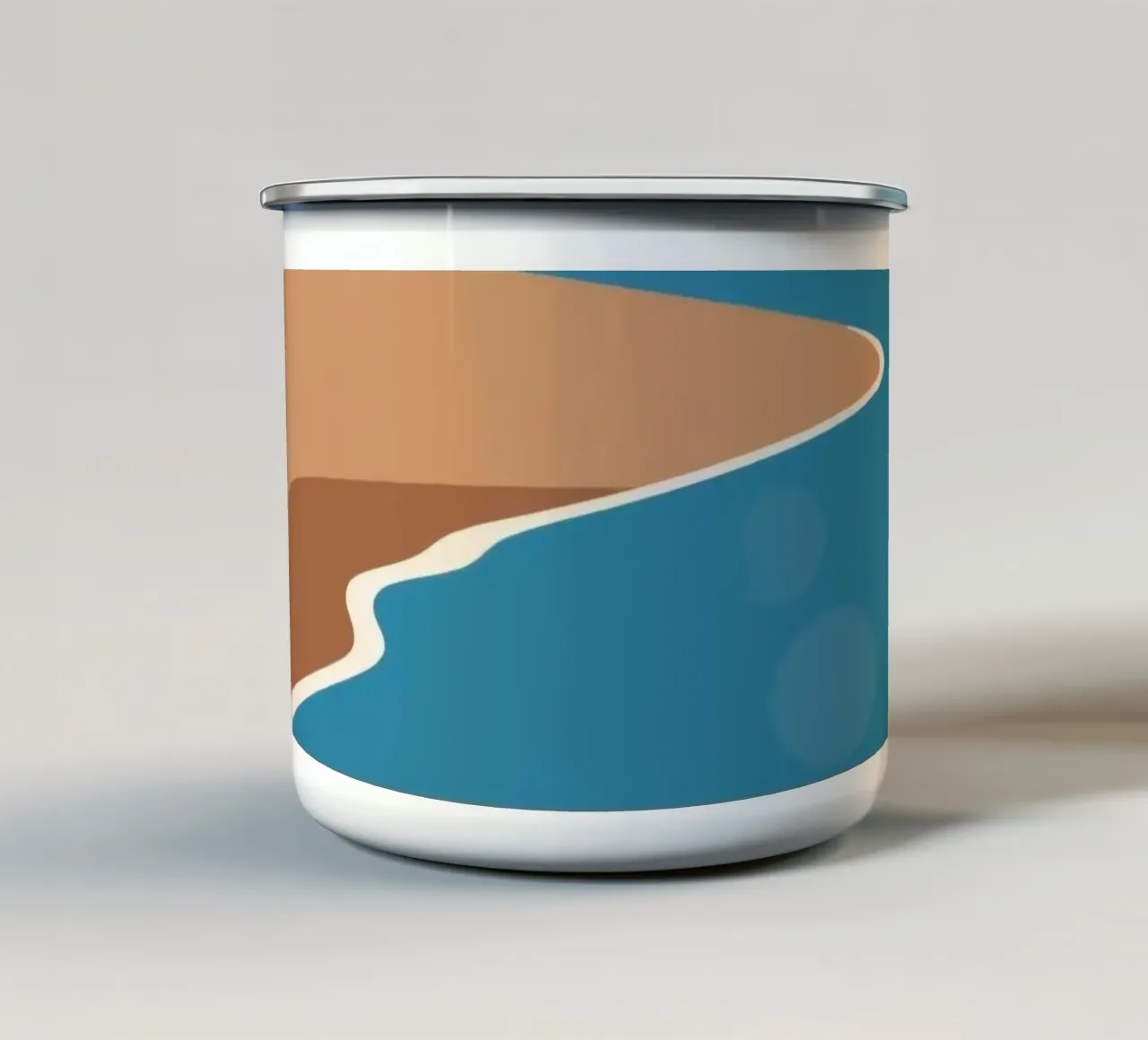 Spiaggia di sabbia tazza in smalto da knowledge