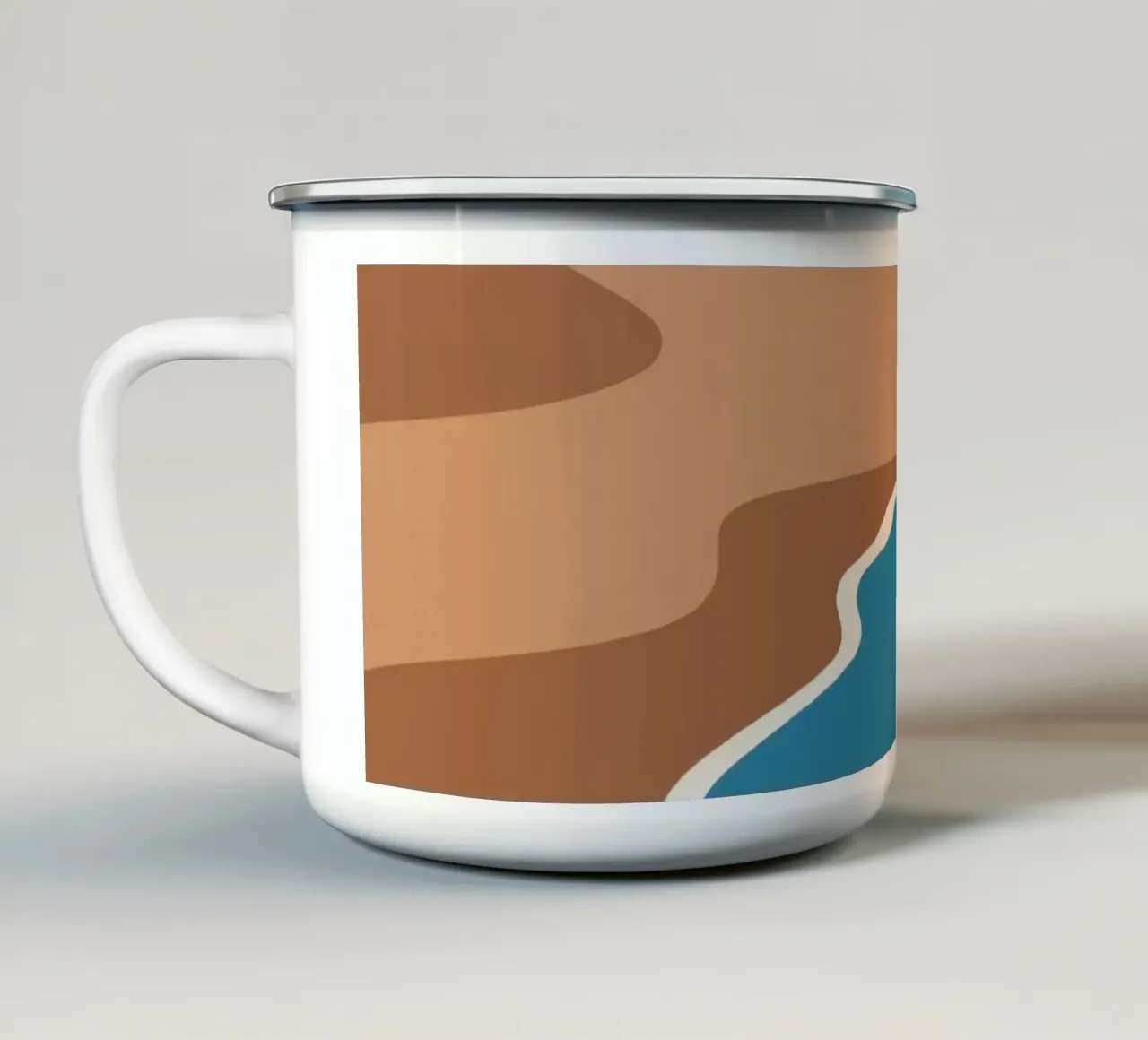 Spiaggia di sabbia tazza in smalto da knowledge