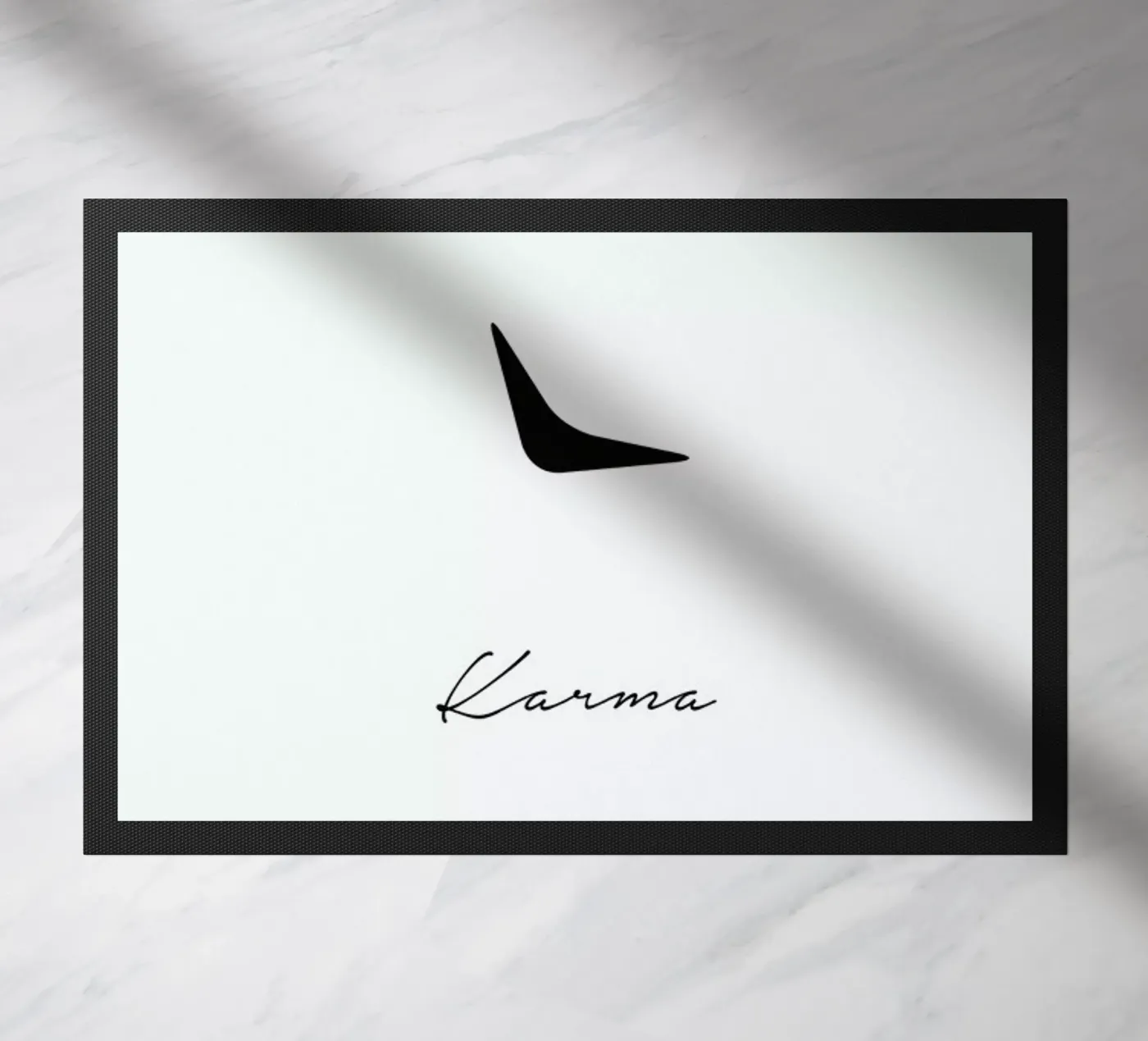 Karma doormat by Trabolt Design