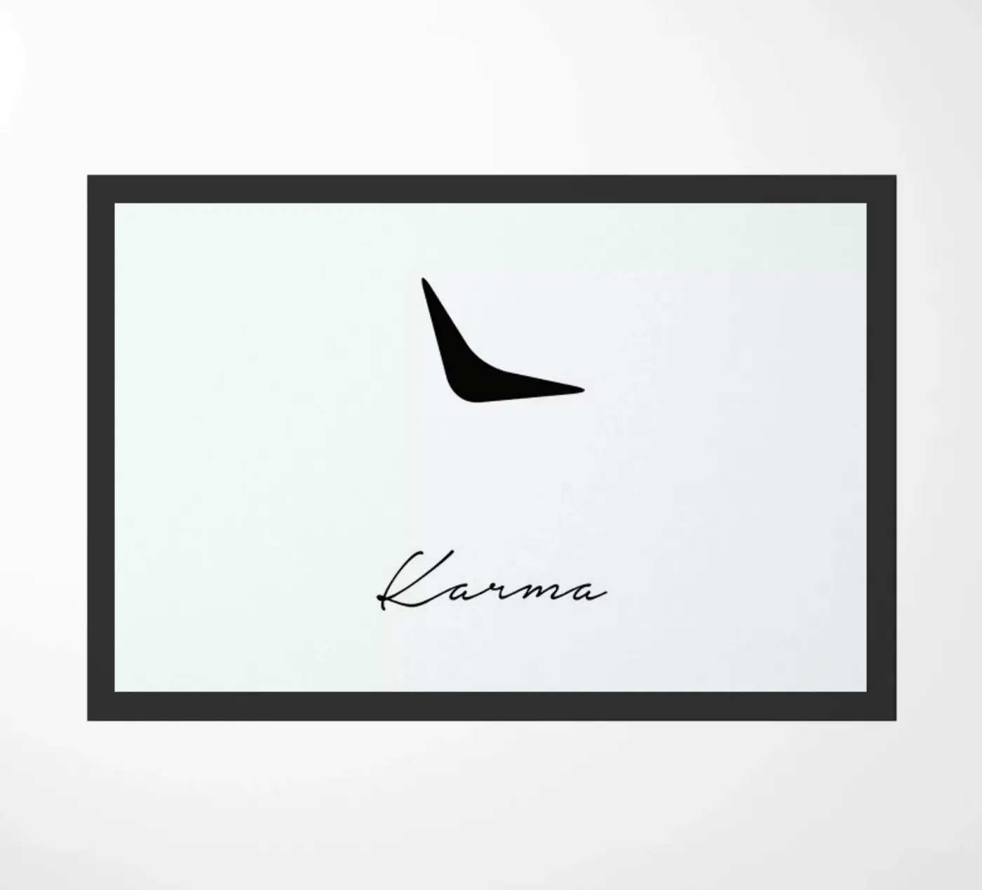 Karma doormat by Trabolt Design