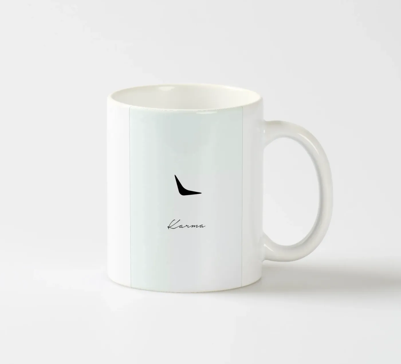 Karma ceramic mug by Trabolt Design