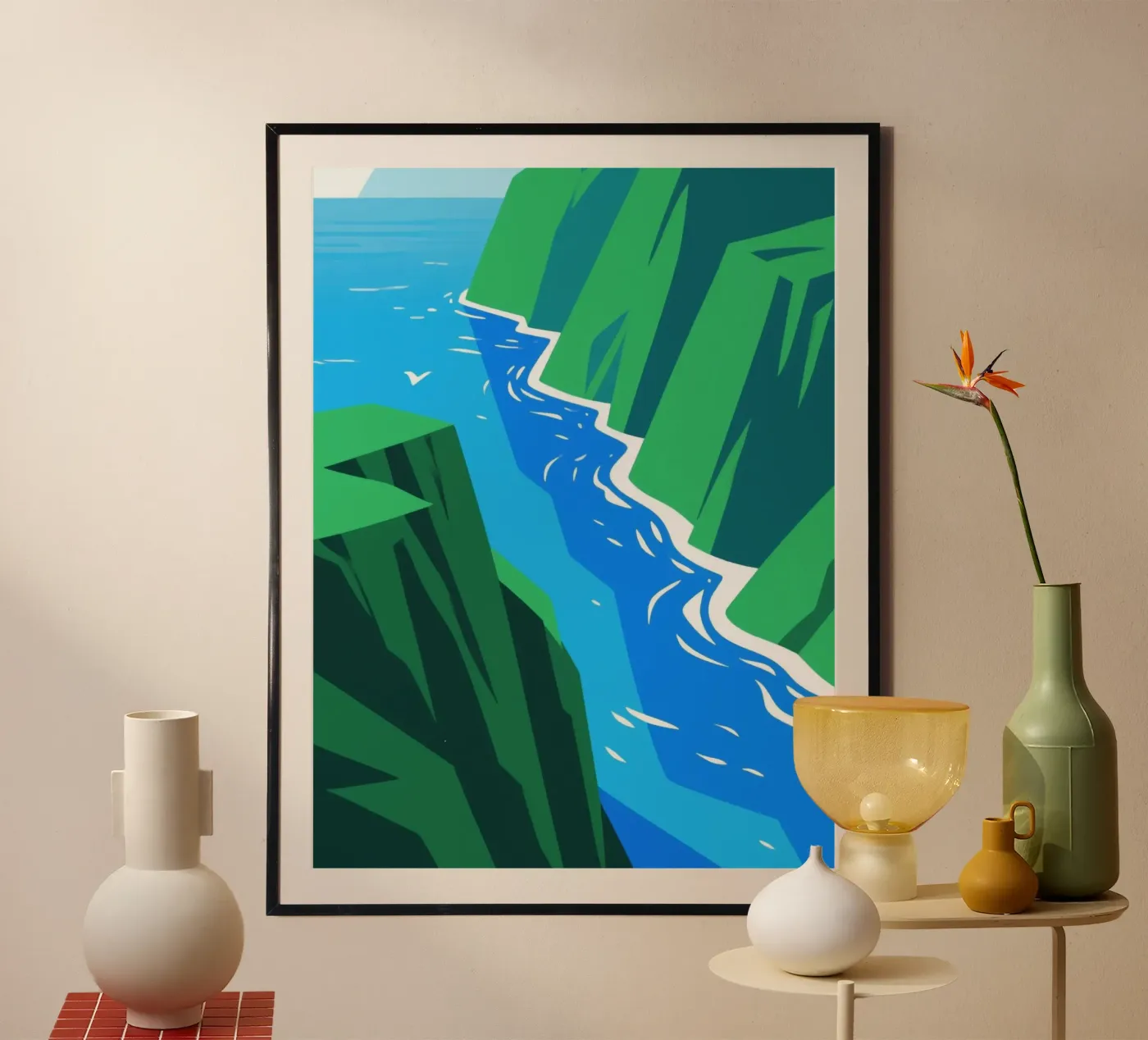 Ocean Cliff poster by knowledge