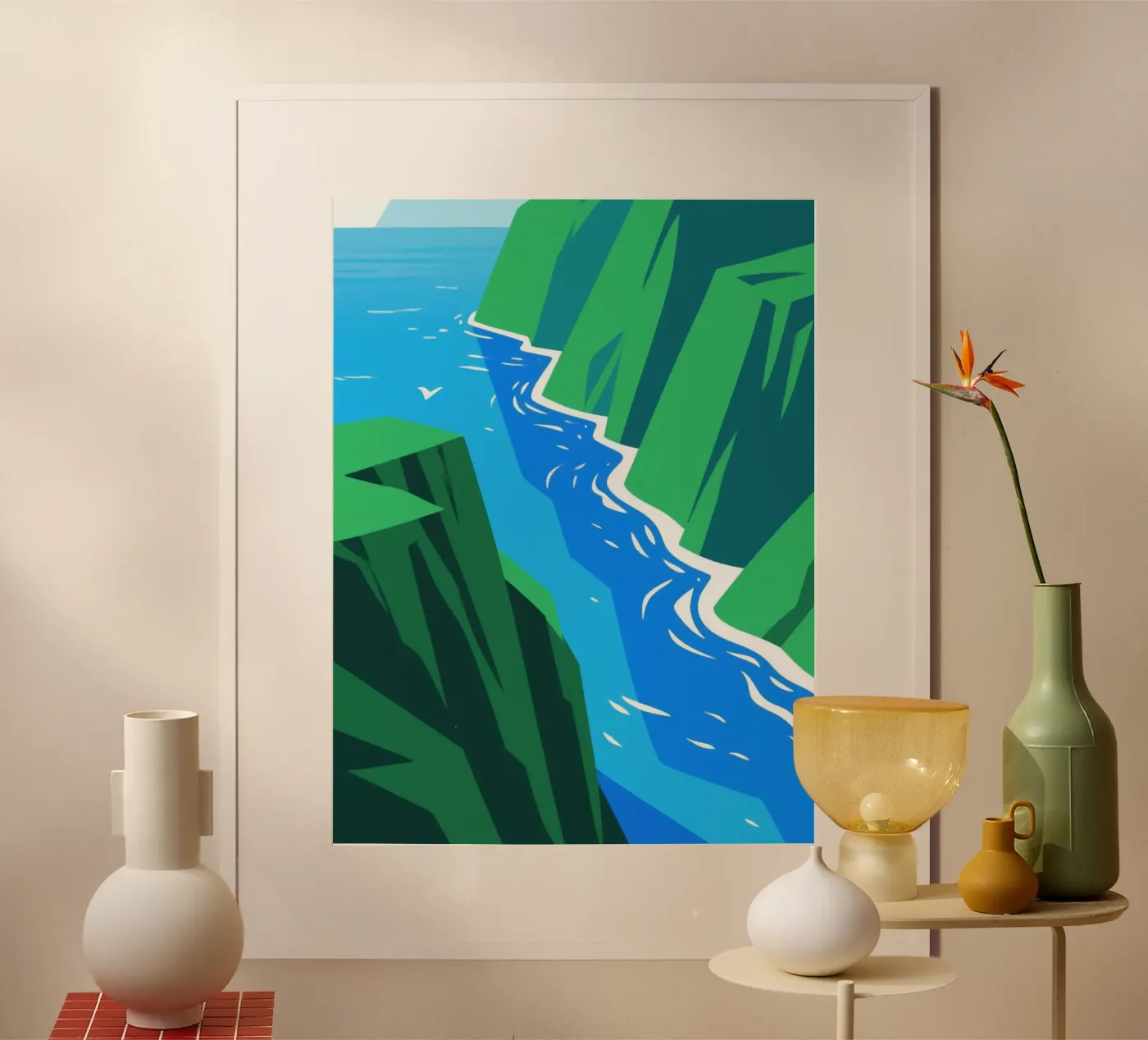 Ocean Cliff poster by knowledge
