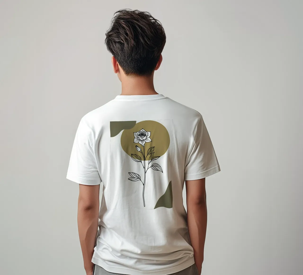 Line art minimalista di un singolo fiore di Amaryllis t-shirt da Bloom And Brush