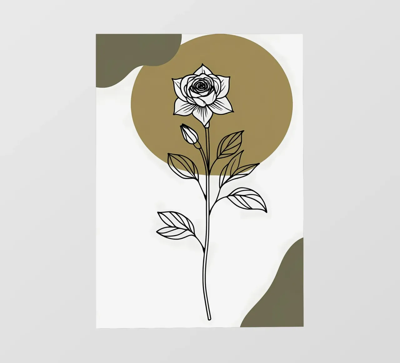 Line art minimalista di un singolo fiore di Amaryllis pellicola backlit da Bloom And Brush