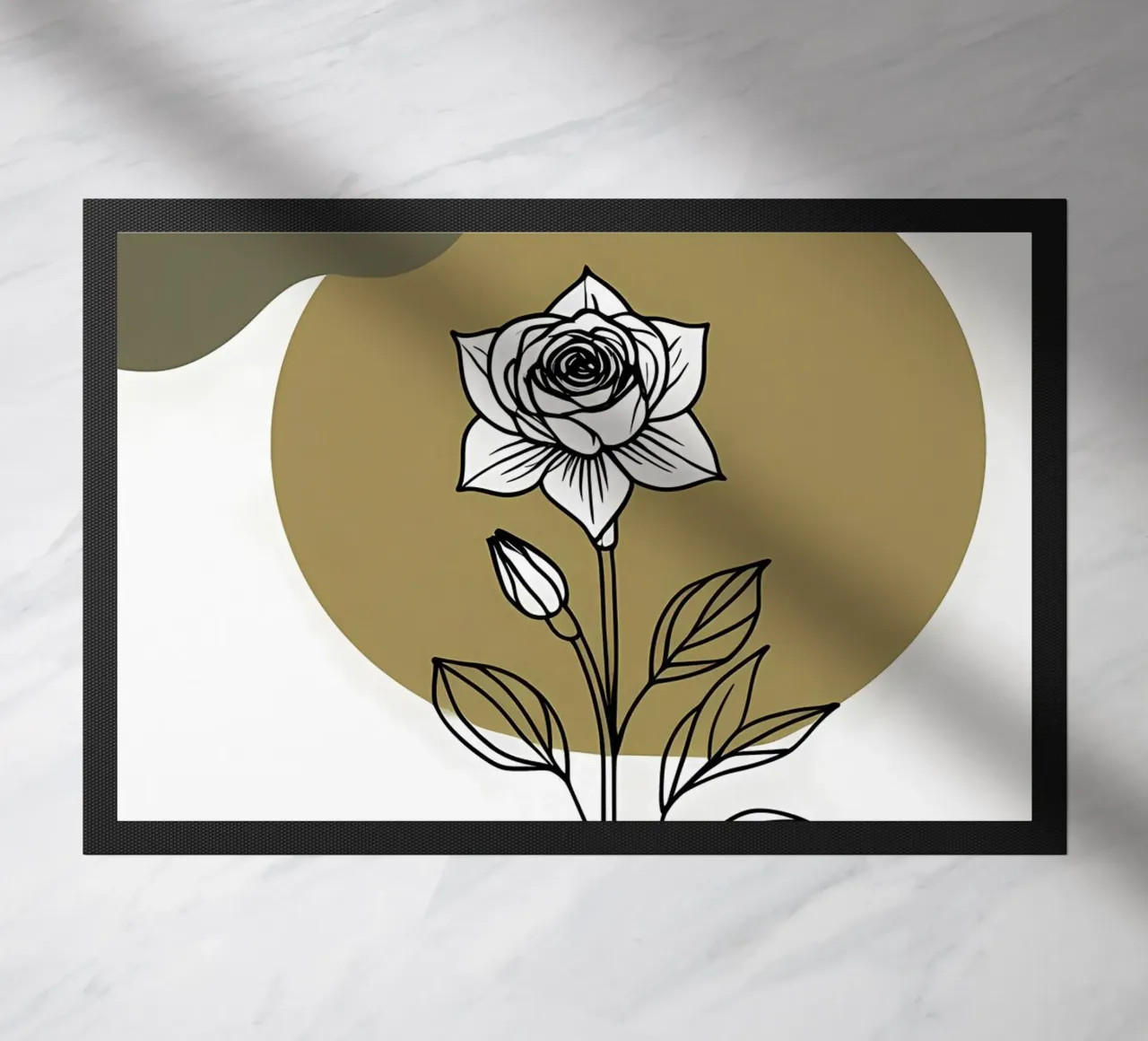 Line art minimalista di un singolo fiore di Amaryllis zerbino da Bloom And Brush