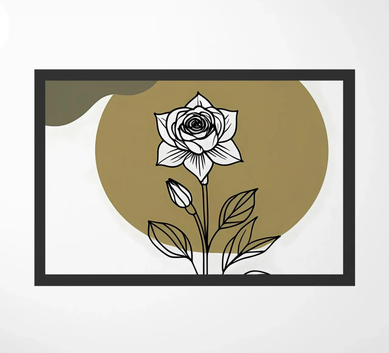 Line art minimalista di un singolo fiore di Amaryllis zerbino da Bloom And Brush