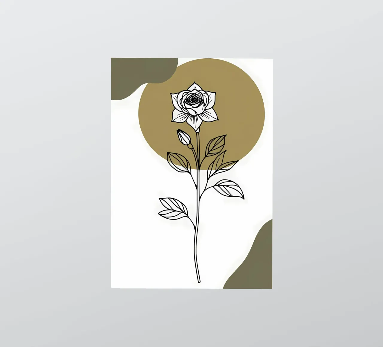 Dessin au trait minimaliste d'une seule fleur d'Amaryllis autocollant de Bloom And Brush
