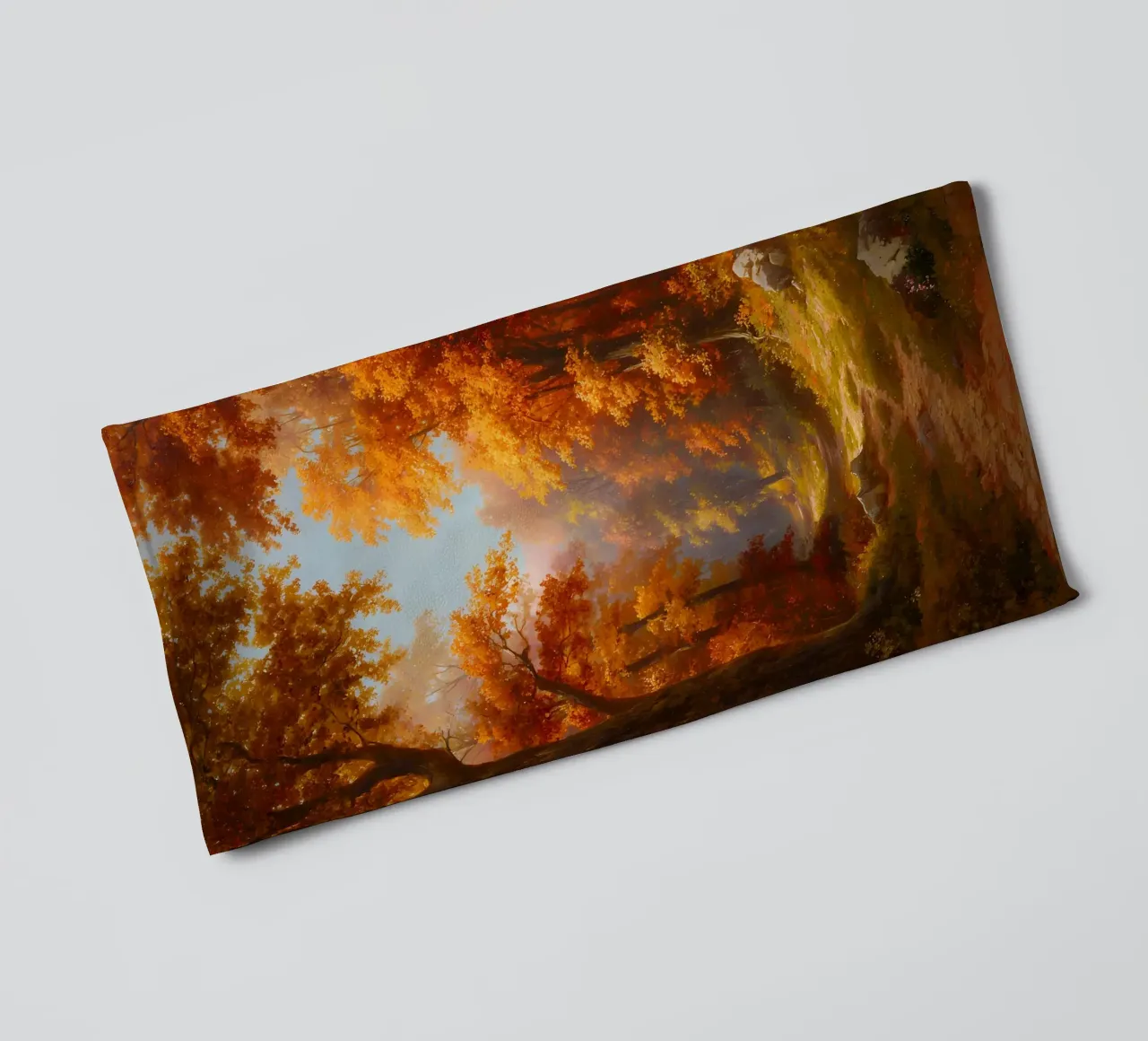 Paysage forestier automnal serviette de bain de IamHomeStudio