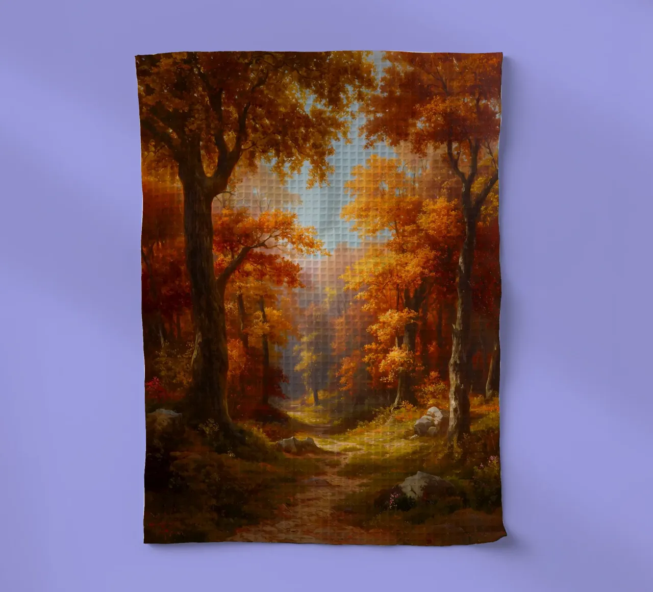 Paysage forestier automnal torchon de IamHomeStudio