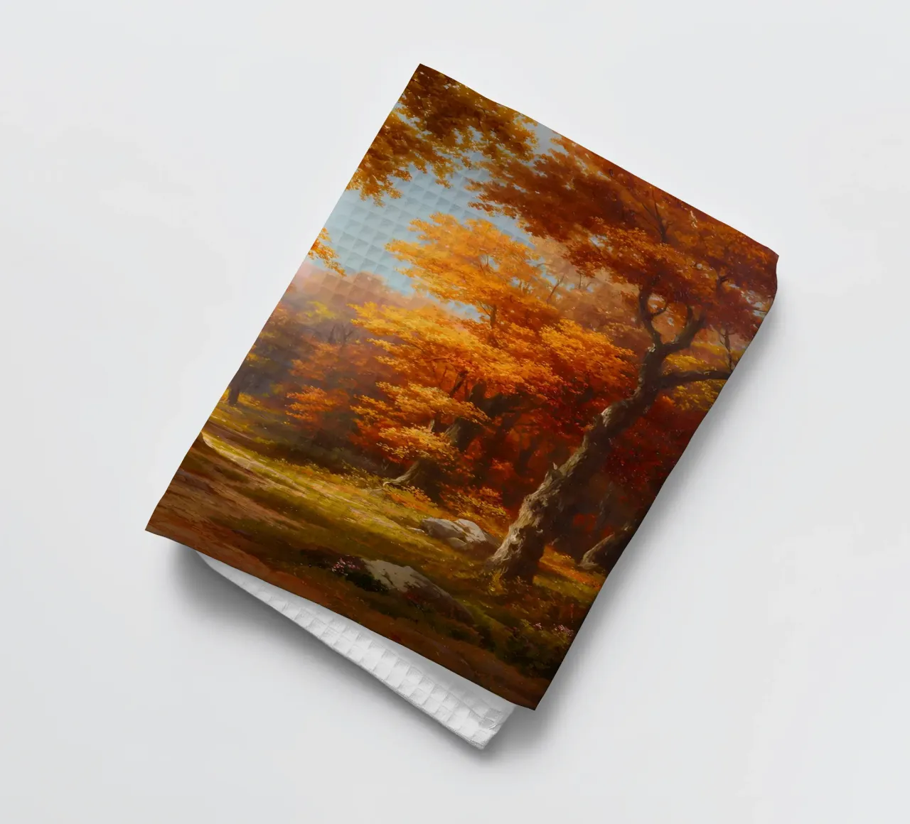 Paysage forestier automnal torchon de IamHomeStudio