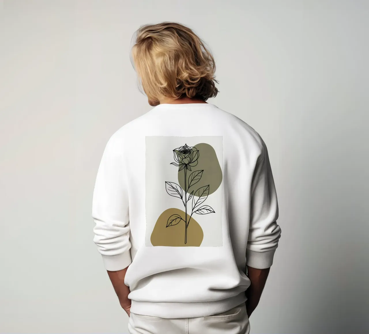 Dessin au trait minimaliste d'une seule fleur d'Amaryllis sweat de Bloom And Brush