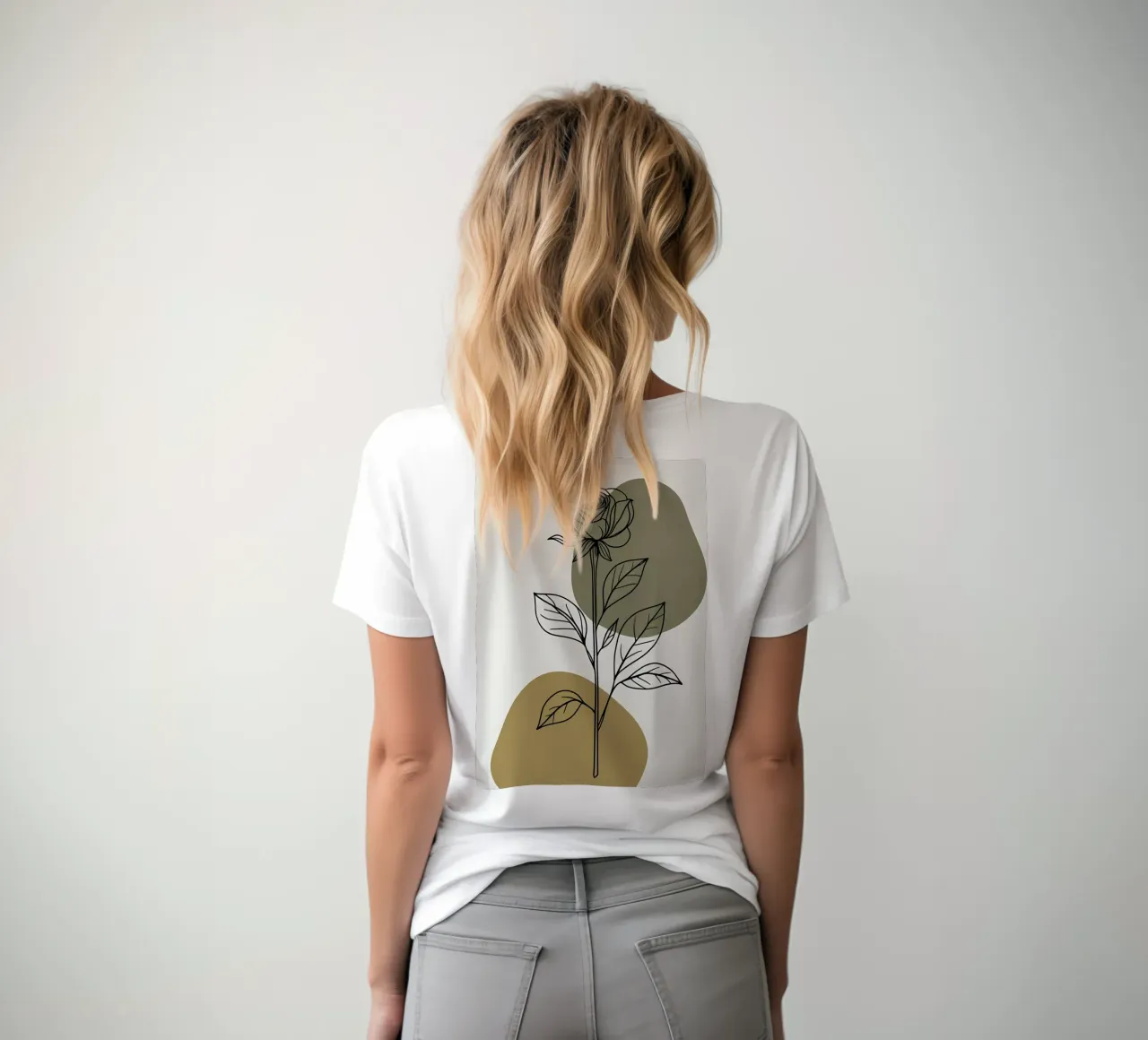 Line art minimalista di un singolo fiore di Amaryllis t-shirt da Bloom And Brush
