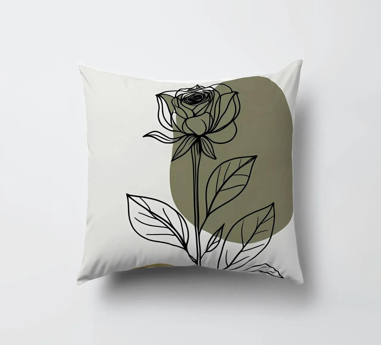 Line art minimalista di un singolo fiore di Amaryllis cuscino da Bloom And Brush