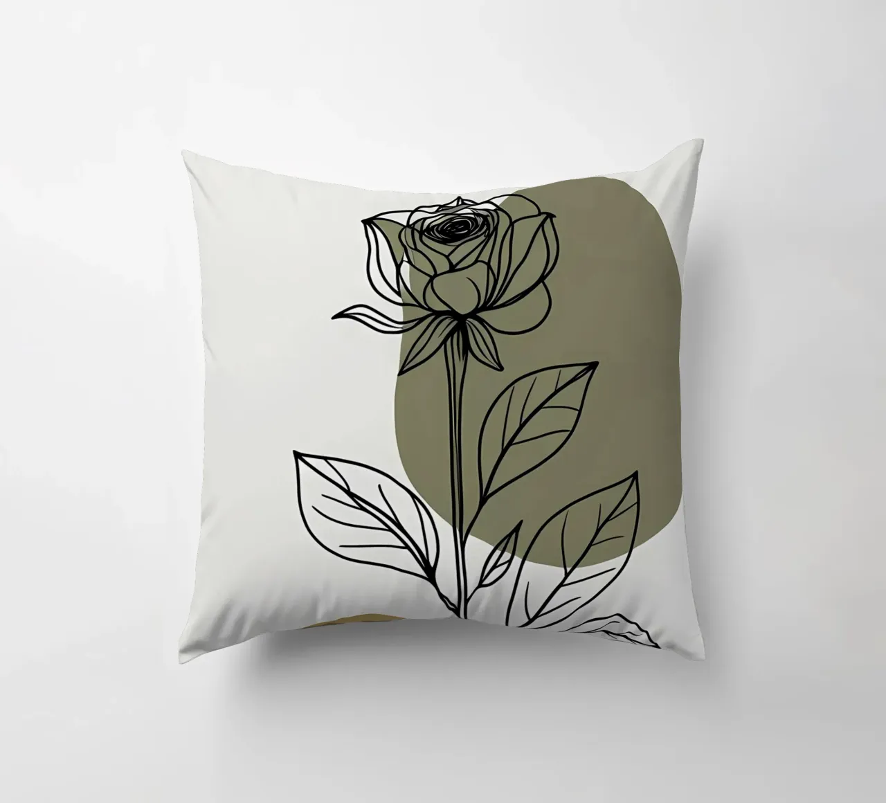 Line art minimalista di un singolo fiore di Amaryllis cuscino da Bloom And Brush