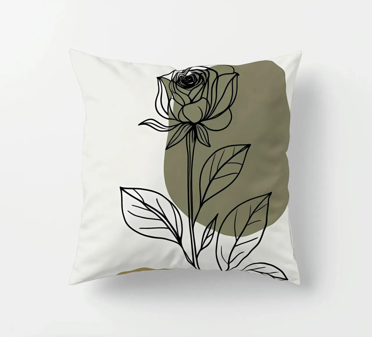 Line art minimalista di un singolo fiore di Amaryllis cuscino da Bloom And Brush