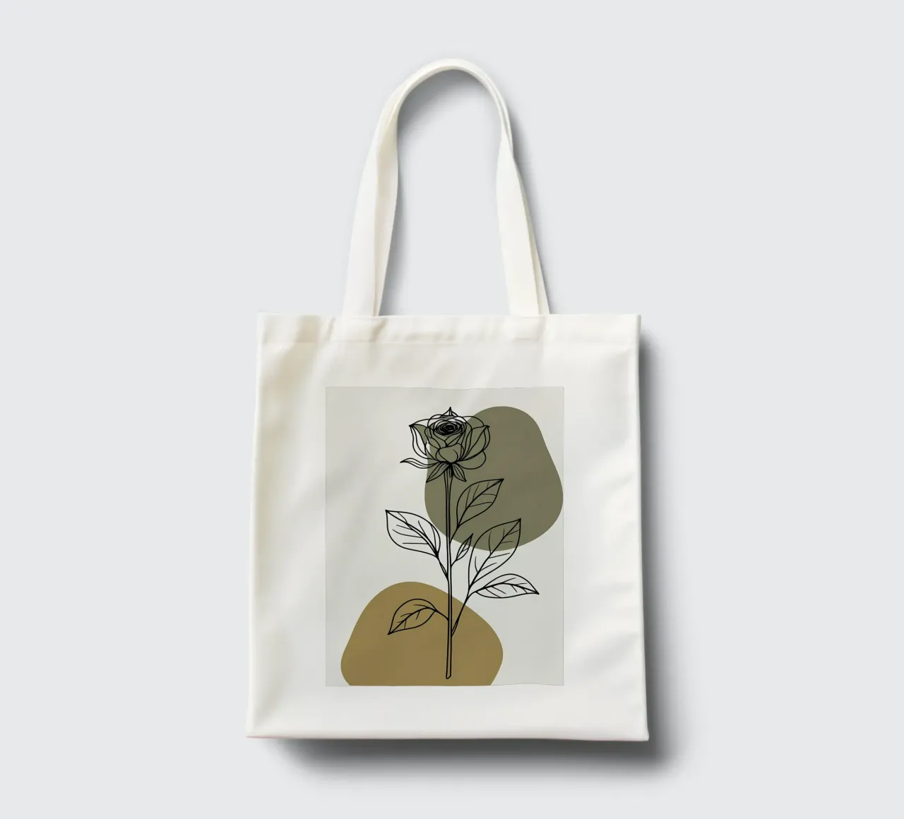 Line art minimalista di un singolo fiore di Amaryllis borsa in juta da Bloom And Brush