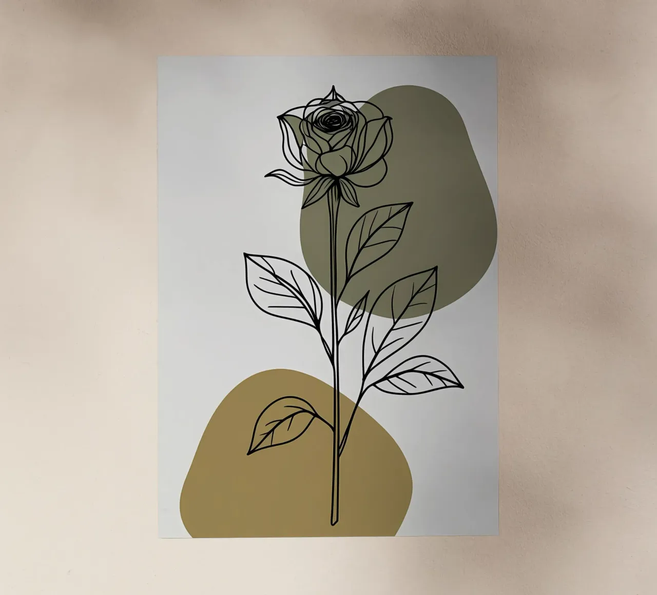 Line art minimalista di un singolo fiore di Amaryllis pellicola backlit da Bloom And Brush