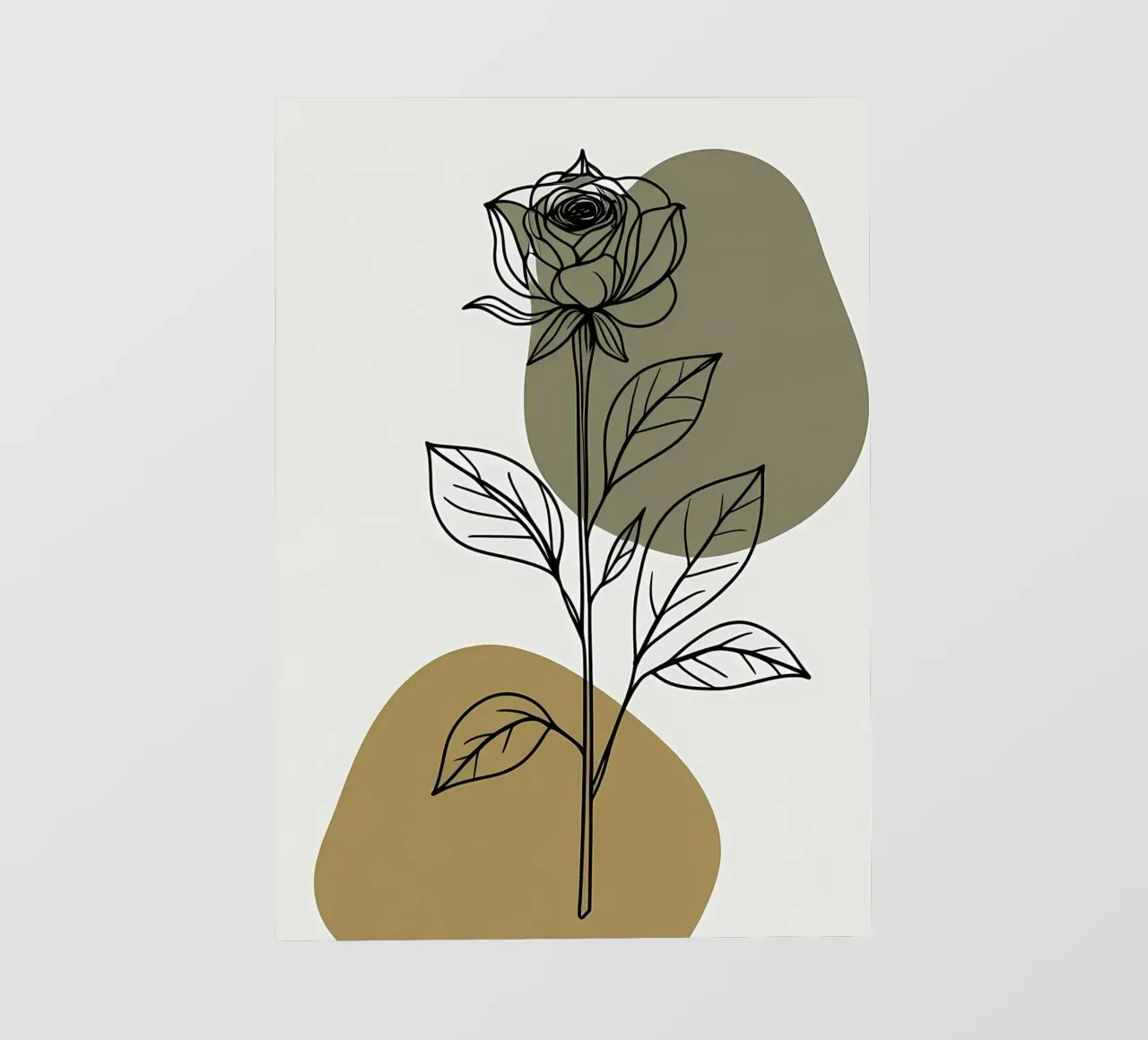 Line art minimalista di un singolo fiore di Amaryllis pellicola backlit da Bloom And Brush