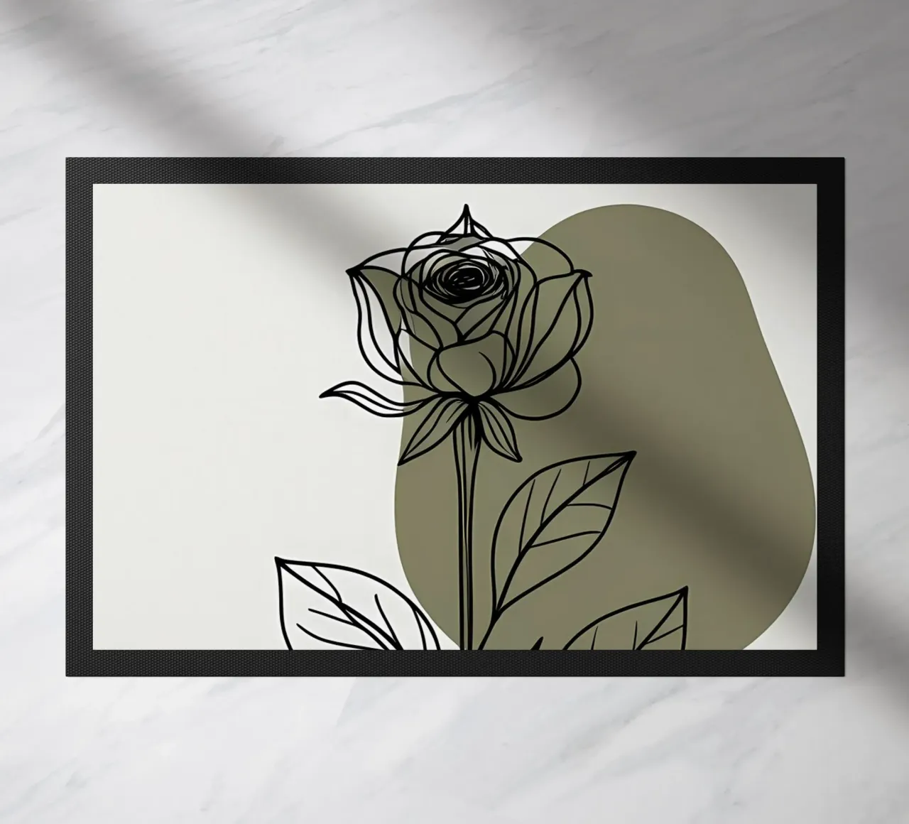 Line art minimalista di un singolo fiore di Amaryllis zerbino da Bloom And Brush