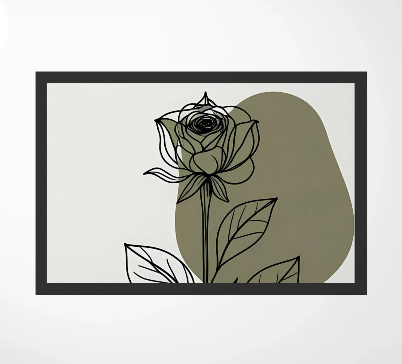 Line art minimalista di un singolo fiore di Amaryllis zerbino da Bloom And Brush