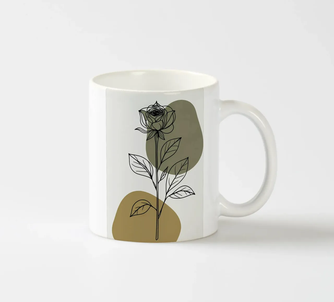 Dessin au trait minimaliste d'une seule fleur d'Amaryllis mug en céramique de Bloom And Brush