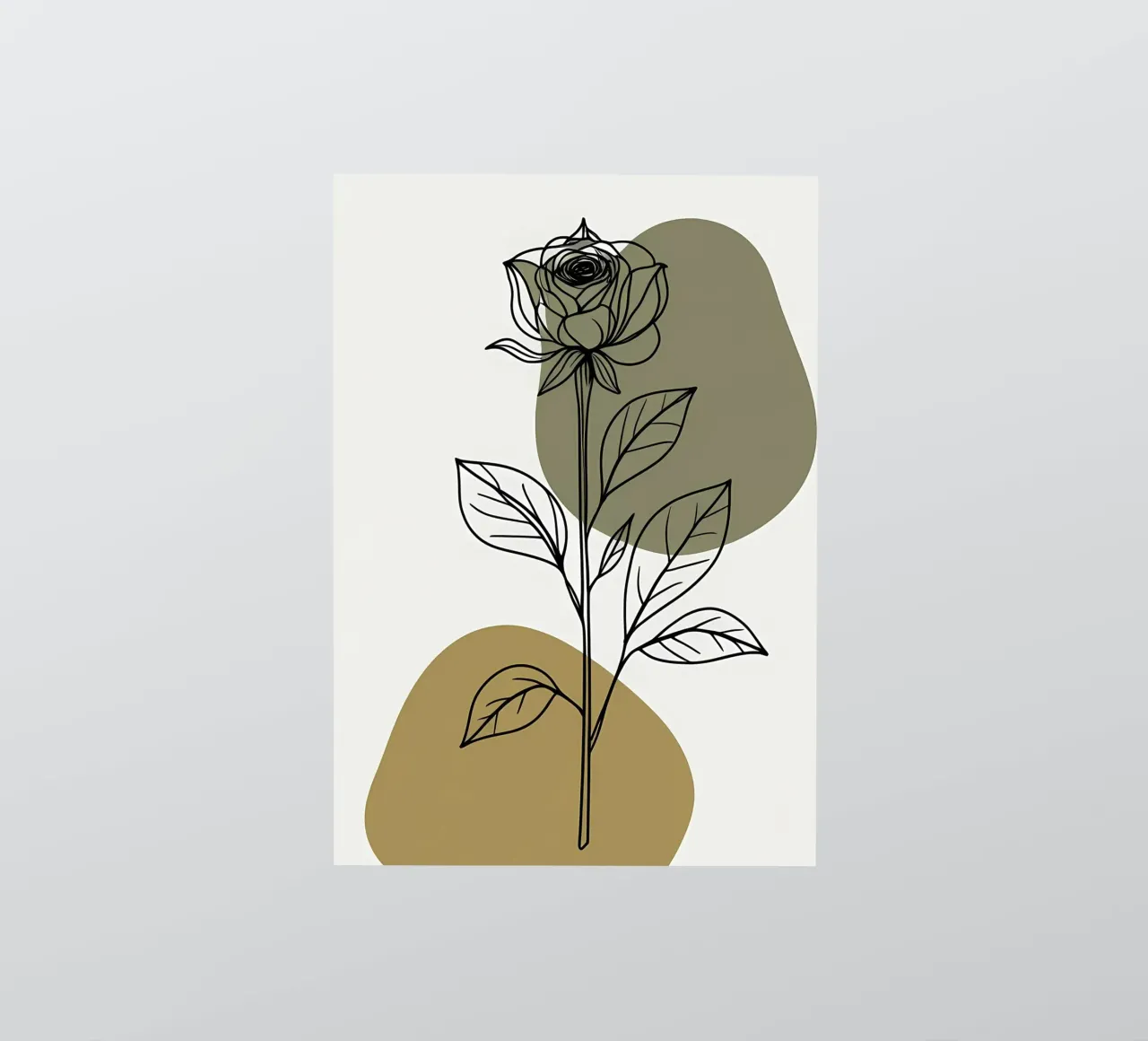 Dessin au trait minimaliste d'une seule fleur d'Amaryllis autocollant de Bloom And Brush