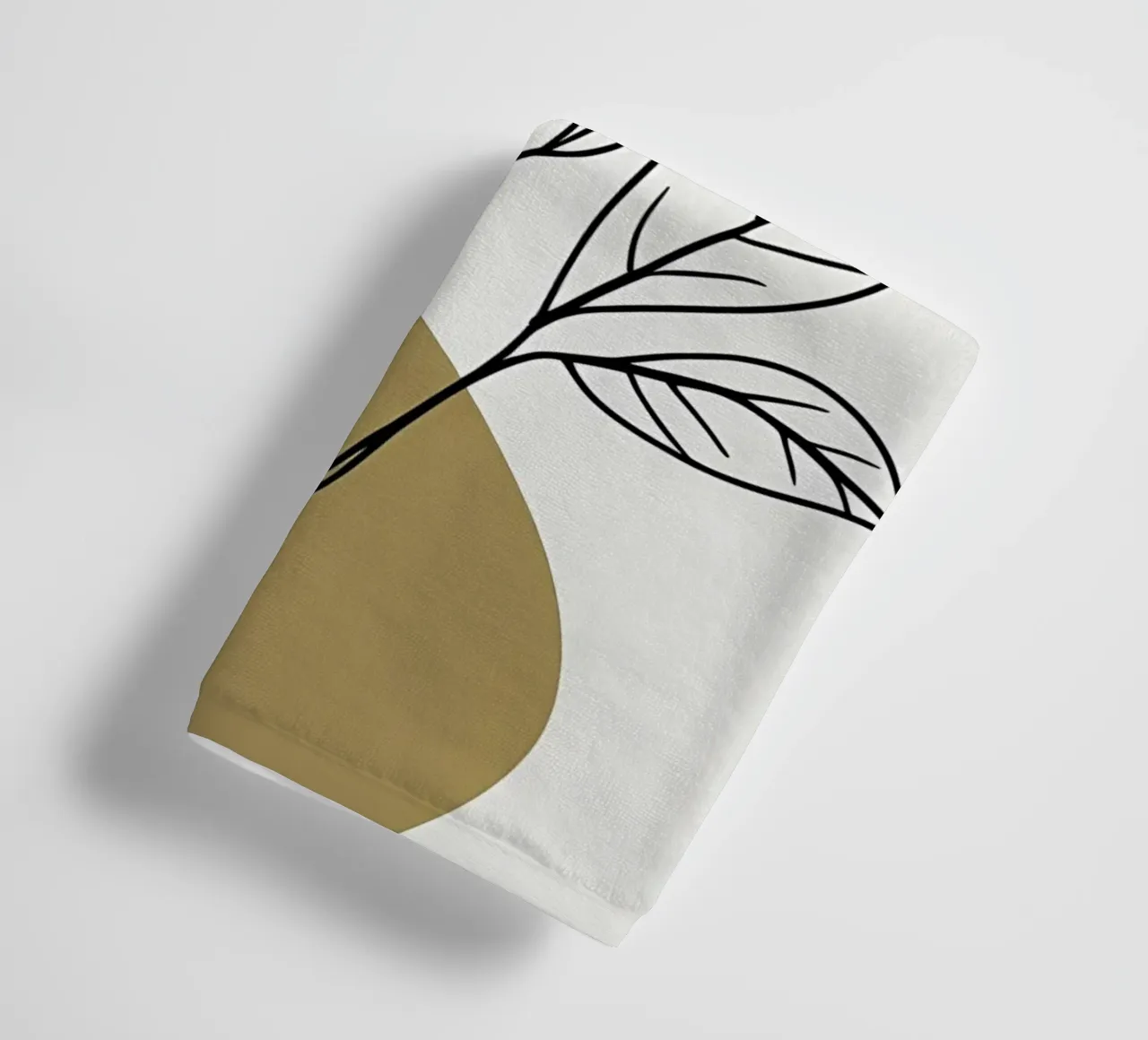 Minimalist line art of single Amaryllis flower towel by Bloom And Brush