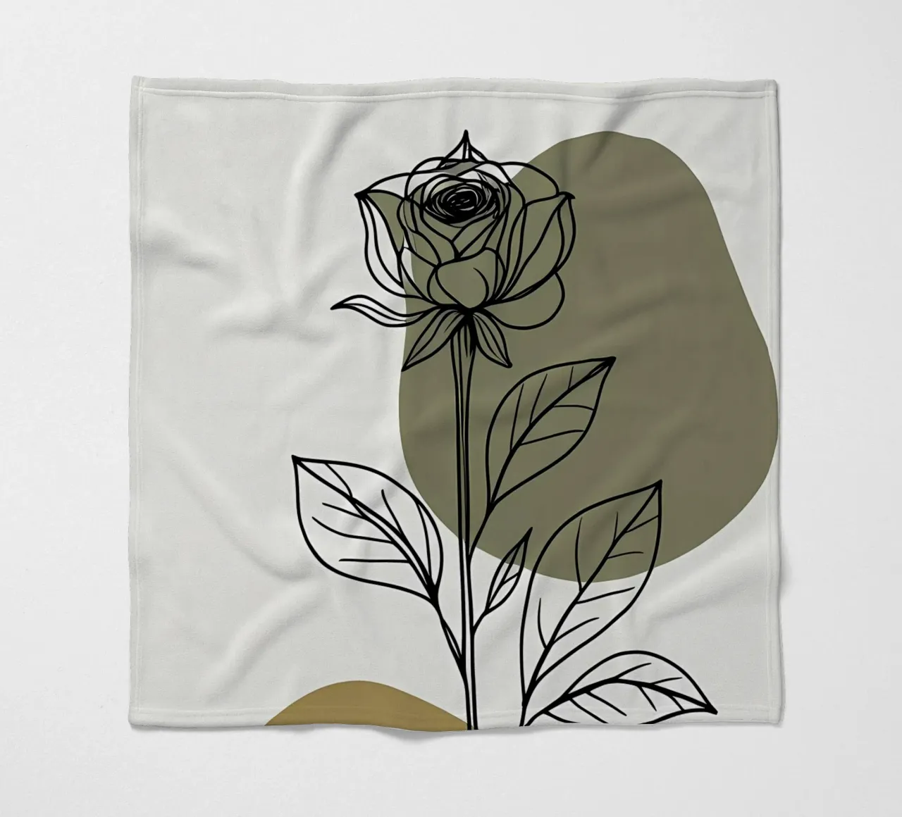 Line art minimalista di un singolo fiore di Amaryllis coperta in pile da Bloom And Brush