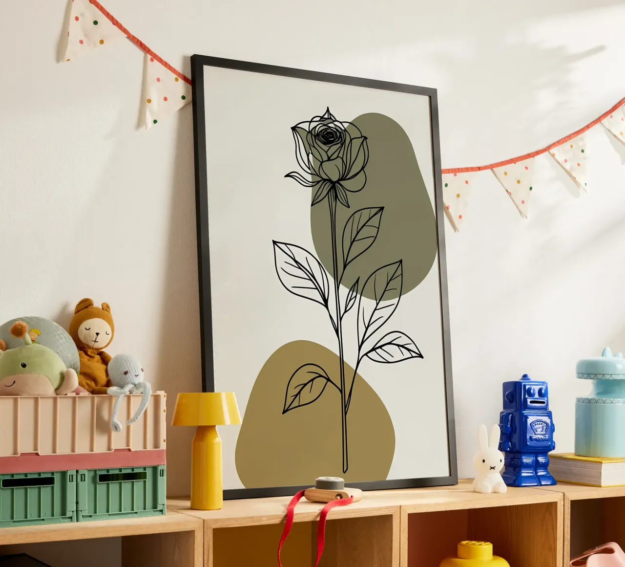 Dessin au trait minimaliste d'une seule fleur d'Amaryllis hahnemühle de Bloom And Brush