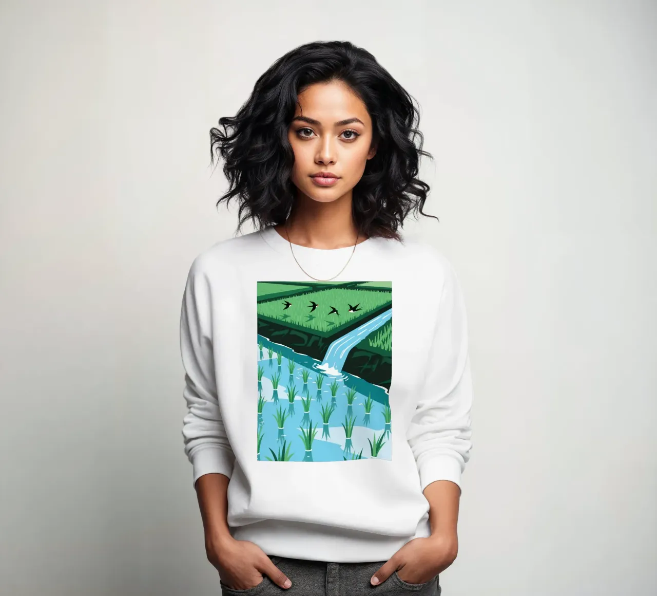 Irrigazione delle risaie felpa da knowledge