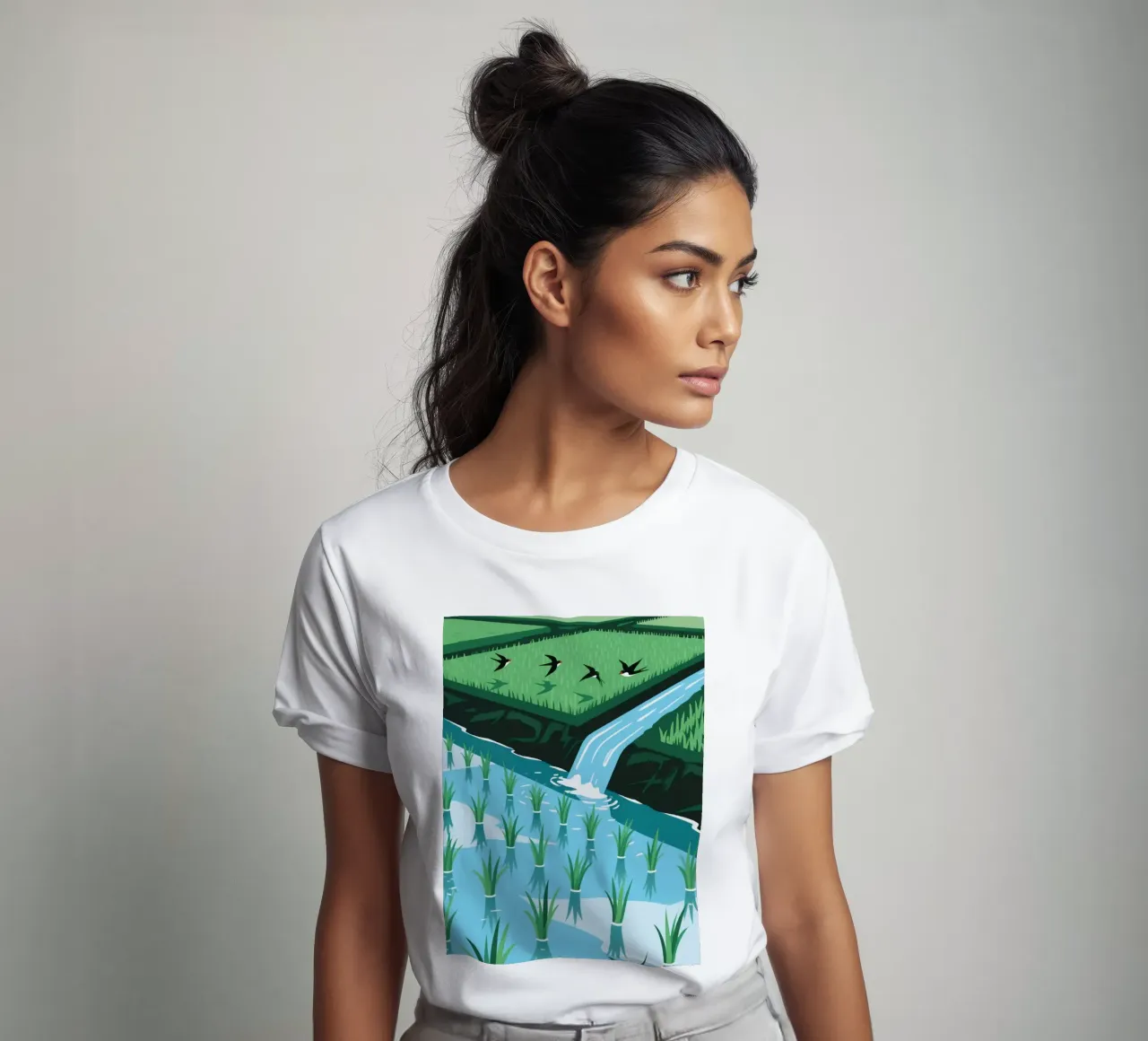 Irrigazione delle risaie t-shirt da knowledge